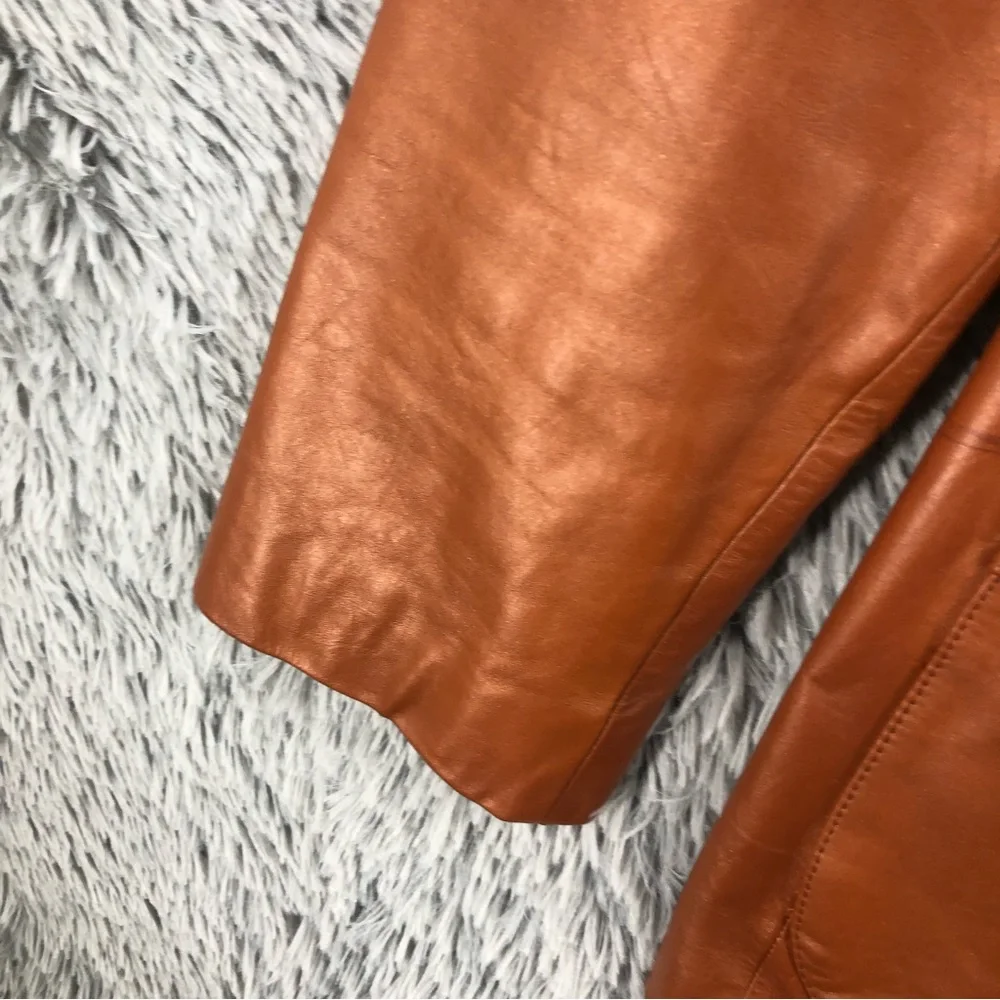 Fantastic International Jacket Mens 44 Vintage Fashions Leather Brown Button